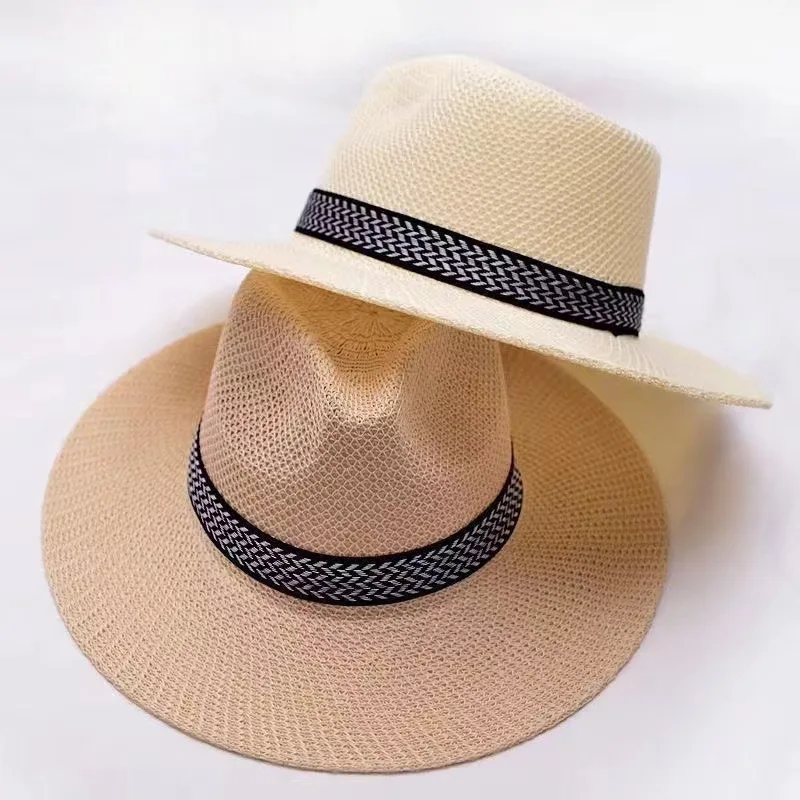 New Design Wide Brim Surfing Straw Hat Crochet Custom Promotional Straw Hats Unisex Straw Hat
