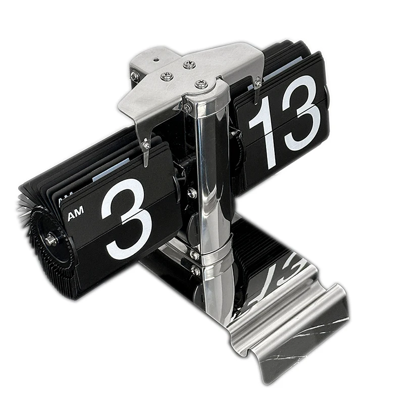 Creative Multi-Functional Personalized Quartz Clock Digital Page-Turning Desktop Decorative Ornaments Dramatic Bracket Mobile