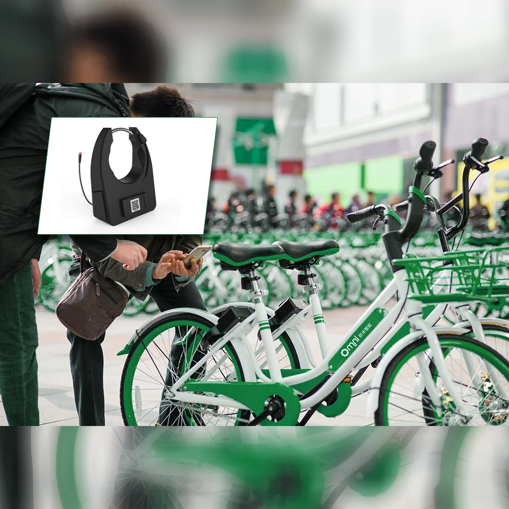 2G 4G GPS Real-time Tracker RFID Card Sharing Bicycle Smart Lock With Anti -theft Alarm