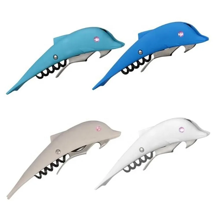 Animal multi dolphin shaped wine bottle opener corkscrew