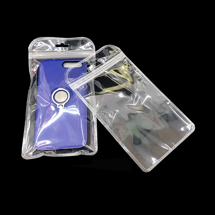 home decoration phone accessories transparent mylar bag zip lock plastic packing  for business use