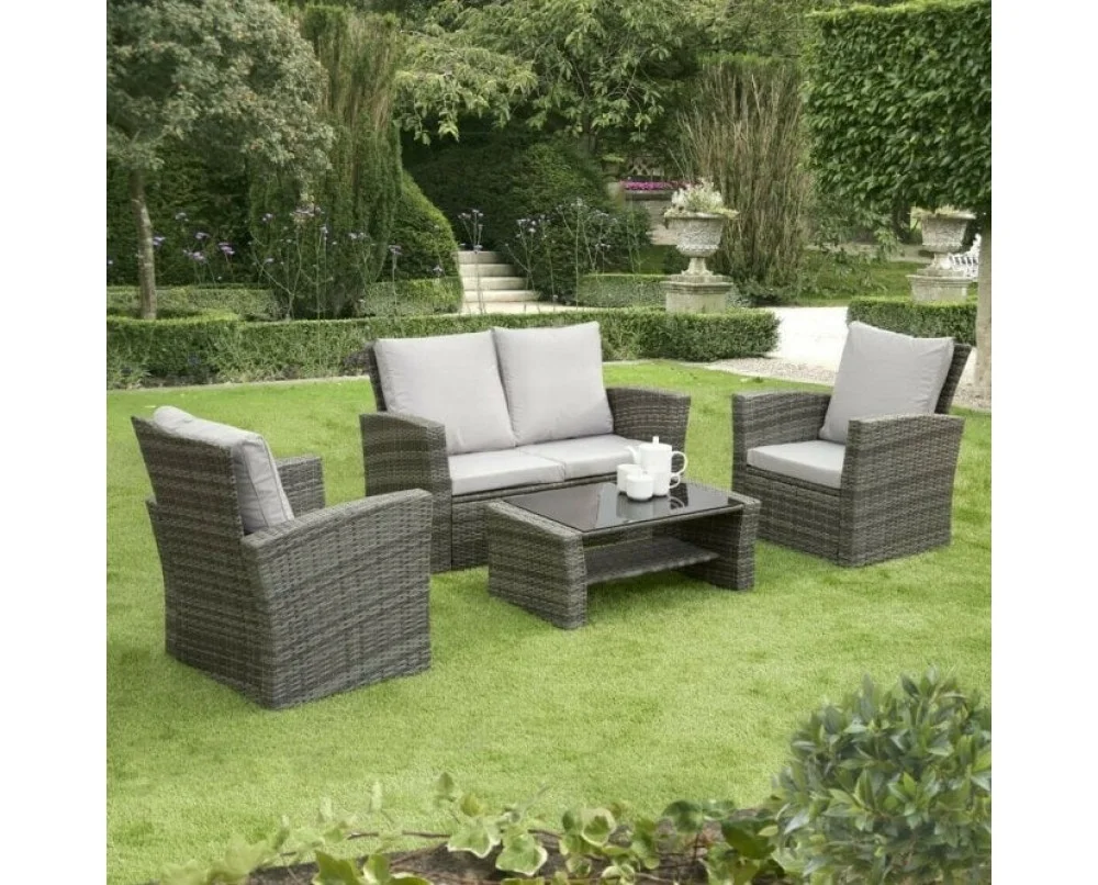 Reusable All-weather Garden Outdoor Furnitureents Outdoor Table 4 Pieces Patio Sofa Set 41.9193 2021 Latest Styles Made in China