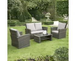 Sofa Set Popular UK Market Small Size Outdoor Furniture Garden Set Modern Outdoor Basic Style Rattan / Wicker Steel Frame