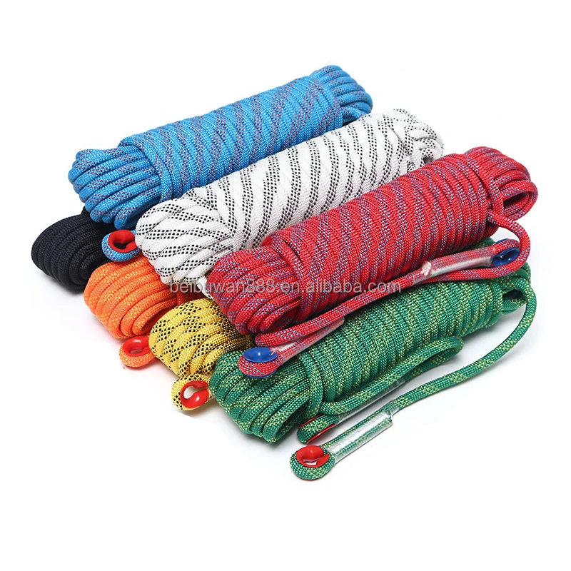 8MM Escape Rope 32ft 65ft 98ft 165ft 246ft High Strength Outdoor Safety Static Rock Climbing Rope
