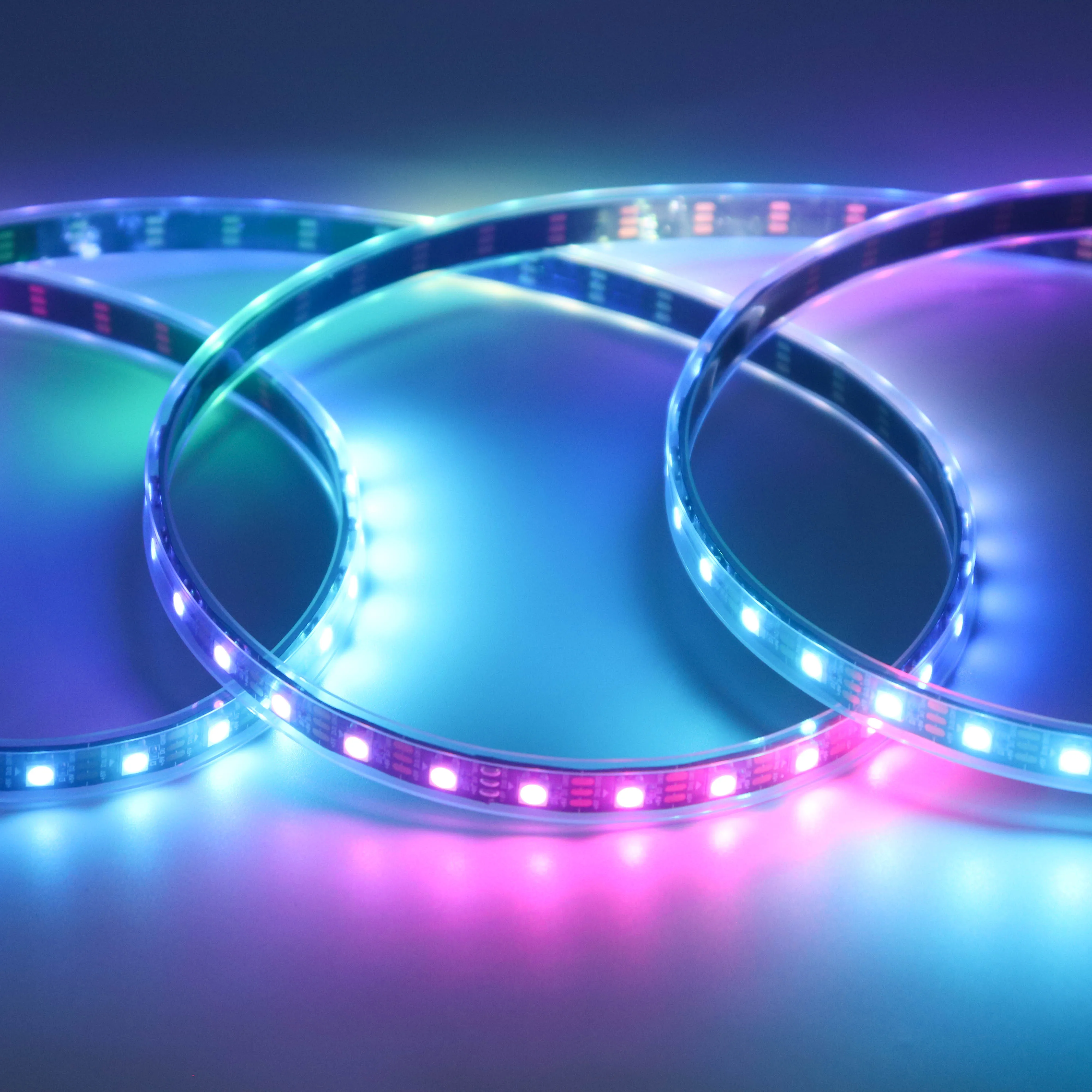 Гибкий силиконовый светодиодный светильник SK6812 5050RGB программируемый внутренний/открытый 30/60/144 светодиодов IP65 пульт дистанционного управления с Bluetooth