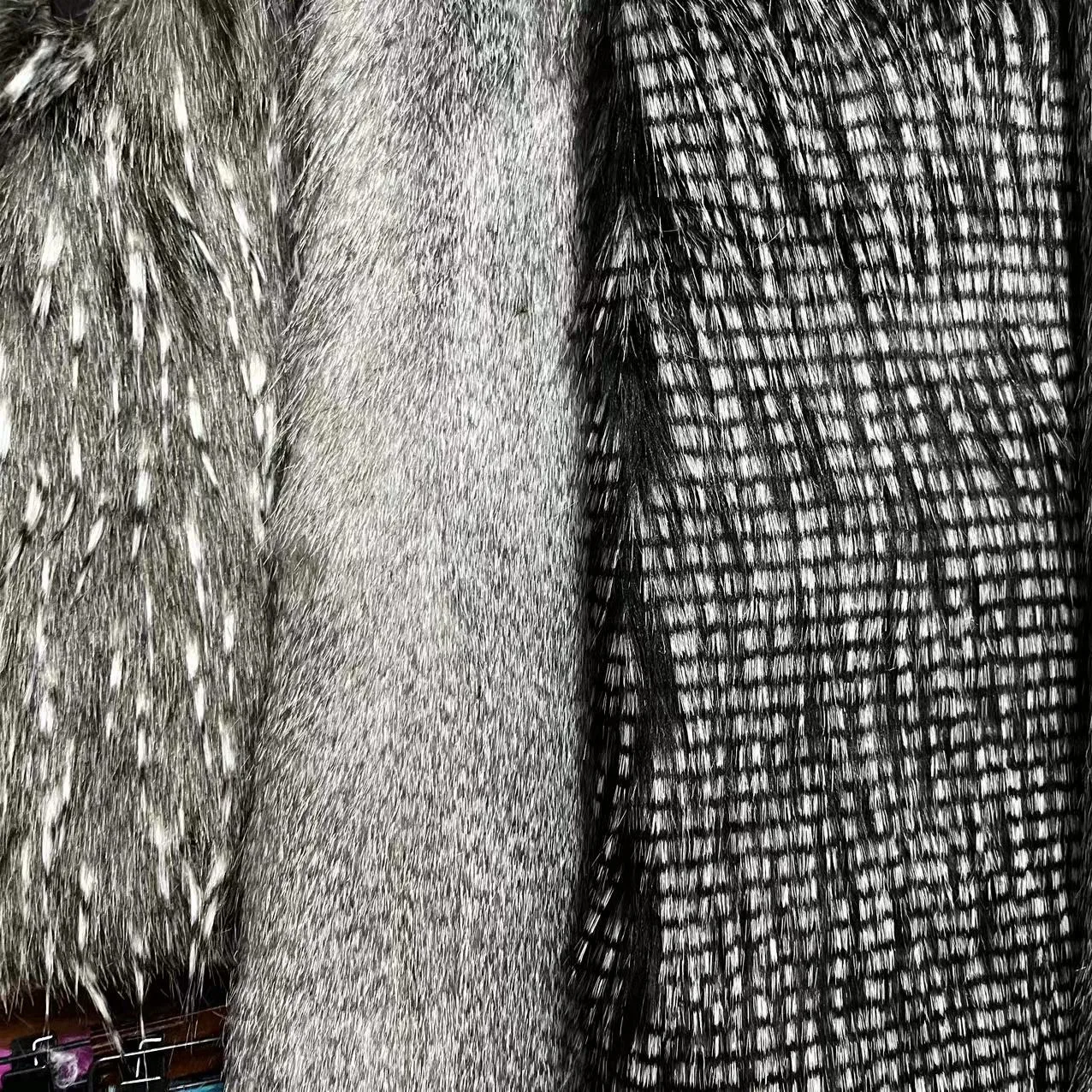 Clearance Different Hair Tall Faux Fur 100% Polyester Fabric Stock