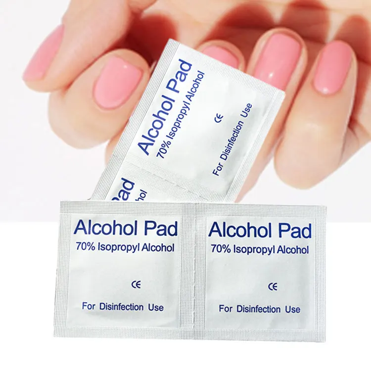 New Type Alcohol Nail Wipes Alcohol 70% Sanitifizing Wipe Individual Antibacterial Alcohol Wet Wipes