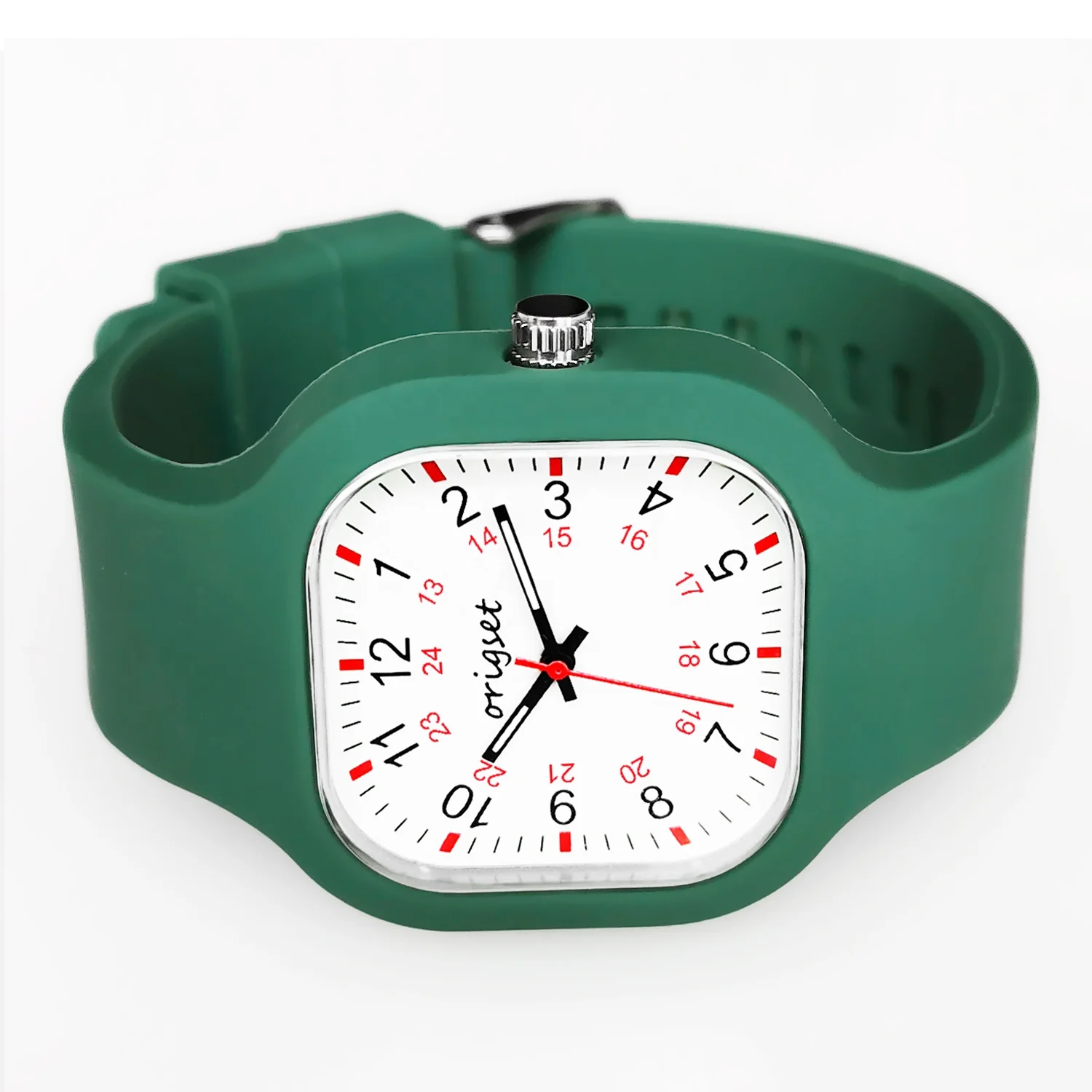 Customized printing Silicone Jelly Fashion Nursing Watch military time nursing for nurses woman Unisex low moq custom logo watch