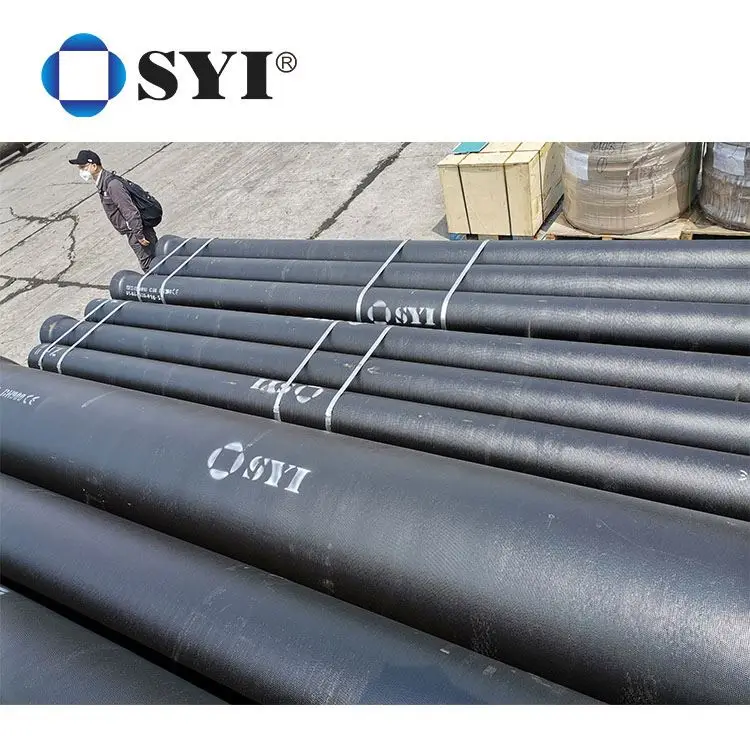 China Custom Sizes Water Pressure Test Bitumen Coating ISO2531 En545 En598 Class k7 k9 Ductile Iron Pipe Weight