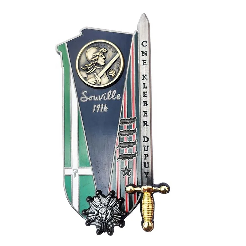 High Standard Hard Enamel Pins Two Tone 3D Metal Lapel Pin Badge