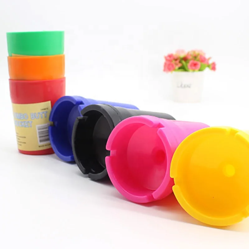 
Wholesale Cheap Plastic Ashtray Custom Travel Portable Butt Bucket Ashtray 