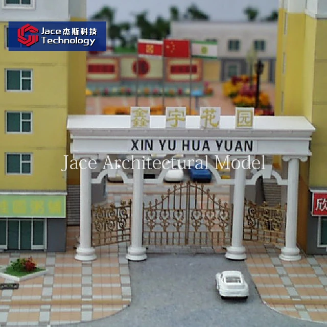 
Professional resort architectural model making light residential miniature building scale model 1 144 