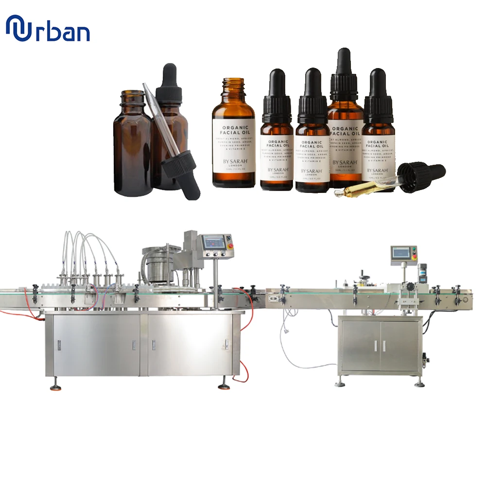 Автоматическая машина для розлива и закупорки стеклянных бутылок-капельниц объемом 200 мл