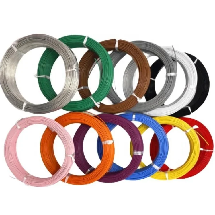 Hy Heat Resistant Cable Fep Ptfe Pfa Copper Silver Tinne Plated Cable Fep Tefloning High Temperature Resistant Wire Fine Wire