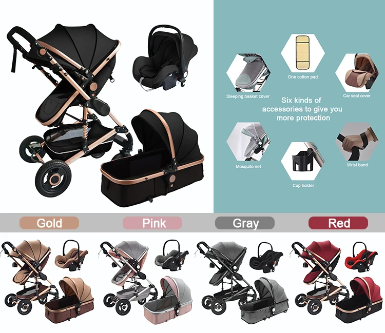 Cheap Price Baby Car Seat Carriage 3 in 1 Multi-Functional Buy Baby Stroller With Baby Carry Basket