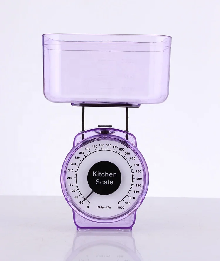 1kg mechanical kitchen scale Gift Gram Kitchen Scale Mini spring scale with plastic basin