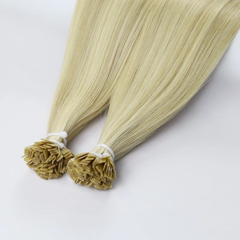 Factory Double Drawn Virgin Raw 100% Remy Human Hair Prebonded Keratin Nail U Tip Flat Tip Hair Extension