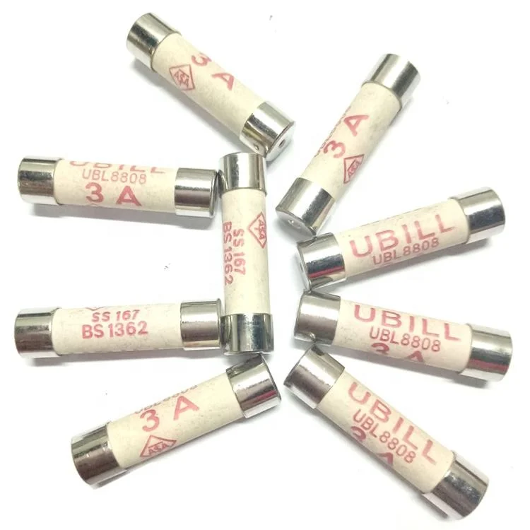 BS1362 13A  UBILL Fuse Stock Product Use on Assemble UK Power Plug Top