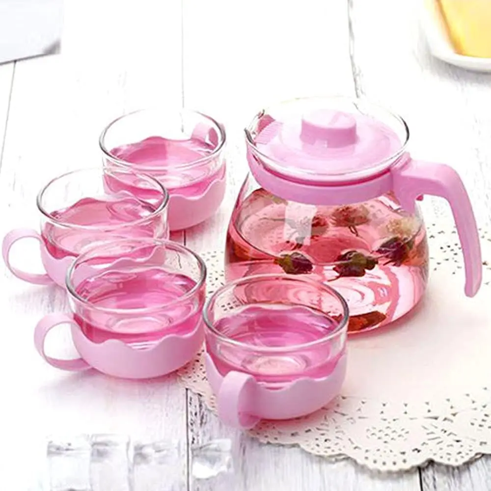 Glass teapots infuser Heat Resistant Glass Teapot Indoor Office Coffee Teapot with Strainer Teaware Convenient with Cup Teaware
