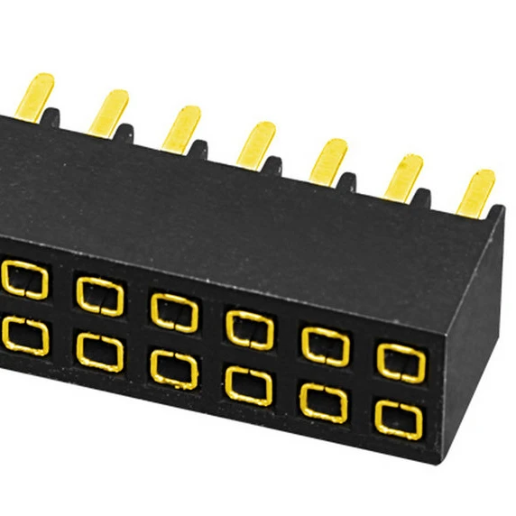 
Pitch 2.54mm H=6.8, 8.5mm Female Header Dual Row O-type Straight Type Female Connector,16pin ,gold plated 