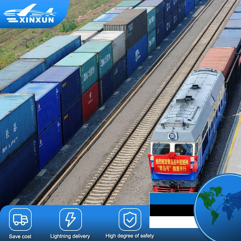 XINXUN Top 10 Freight Forwarder Logistics From Shenzhen To Europe Estonia Railway International Railway Logistics Services DDP