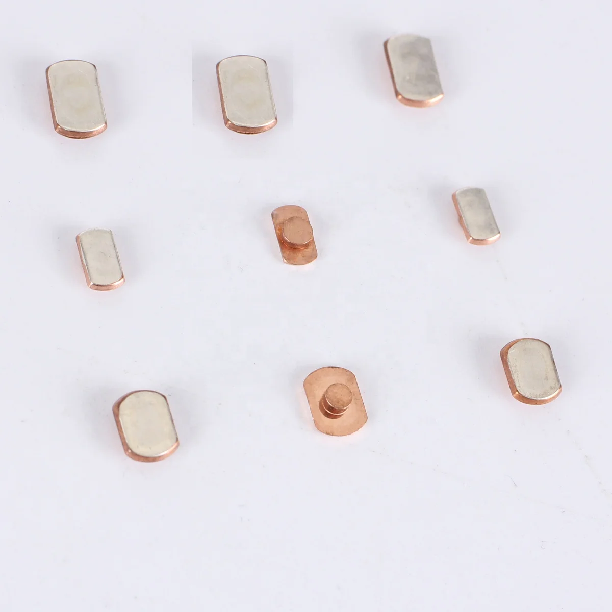 silver copper agni trimetal contact rivet for switch and circuit breakers