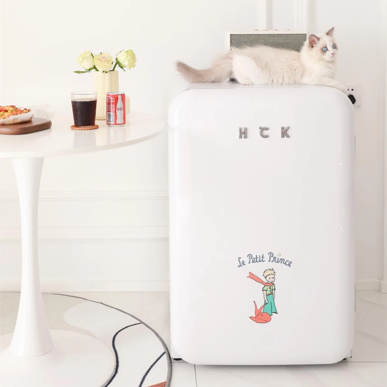frigo smeg refrigerator fridge retro beverage milk home appliance Freestanding small dual Fridge with Freezer Box for ice cubes