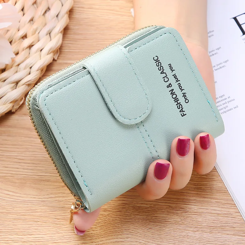 Женский кошелек короткий из искусственной кожи маленький для монет