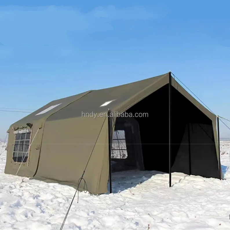 8.0+8.8 Hot Selling Design Green Air Tent Outdoor Camping Family Inflatable Tent