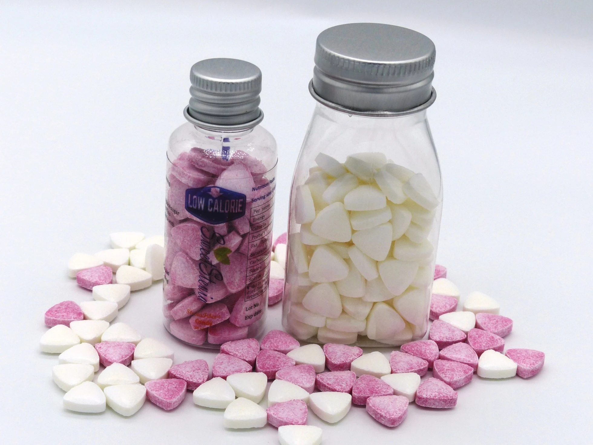 Triangle-Shaped Calorie-Free Stevia Sugar Hard Candy with Fruit Flavors Candy Type