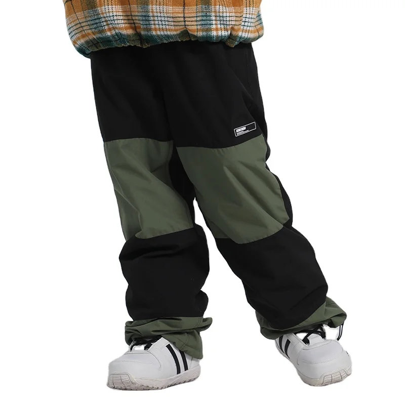 Wholesale single board ski pants waterproof warm slim version snowboard pants patchwork snow pants