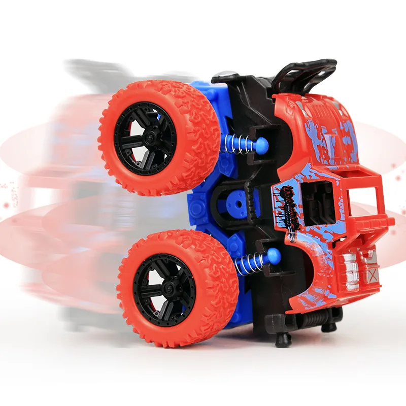 Инерционный четырехколесный привод внедорожник детский мини-монстр-Трак вращение на 360 градусов полноприводный прочный фрикционный трюковый автомобиль