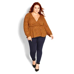 Женская эластичная вечерняя Модная рубашка с V-образным вырезом и открытой пуповиной