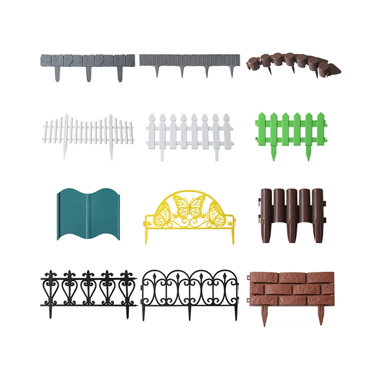 Factory Custom Size high quality plastic mini garden fences pvc small decorative garden fences