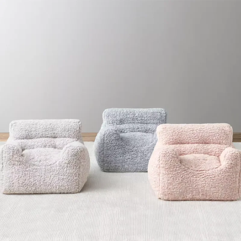 Bean Bag Lazy Sofa Super Soft Fluffy Fur Bean Bag Chair With High Strong Supportive Back