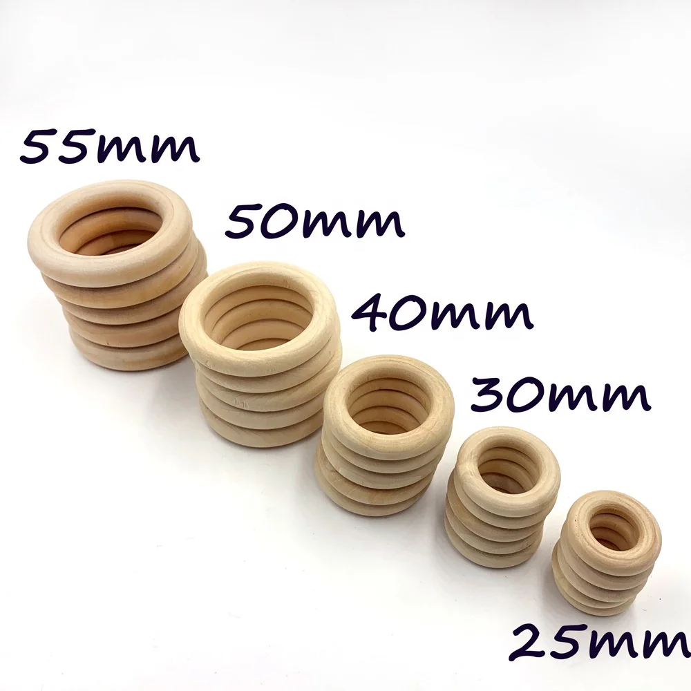 12mm-150mm lotus wood ring Natural Wooden circle Ring Unfinished Wood Jewellery Craft ring