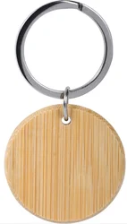 Round Wooden Key Tags with Ring Unfinished Wooden Blank Key Chain