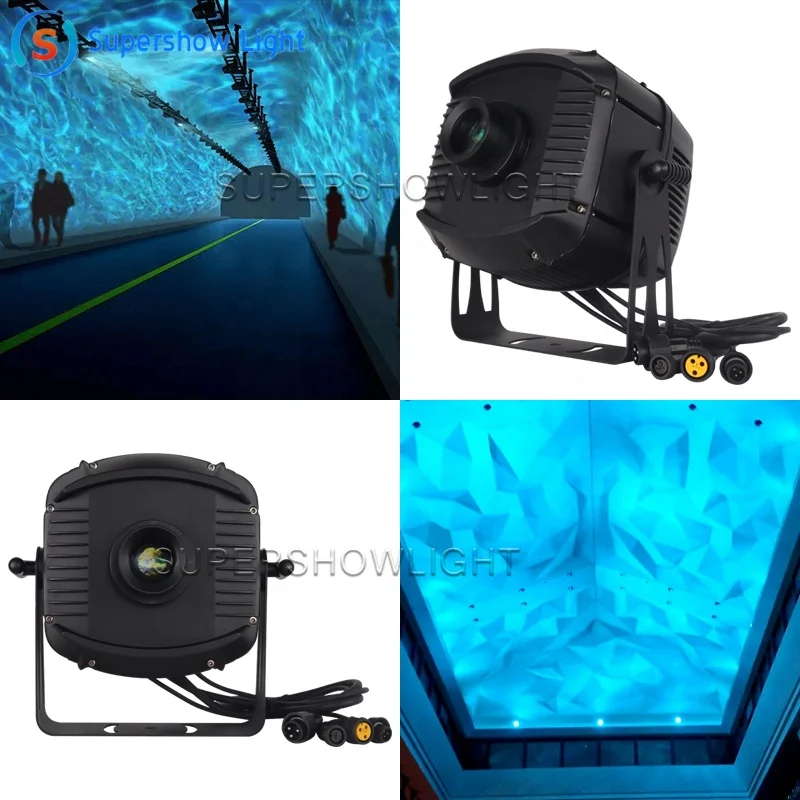 200w Led outdoor Ip65 water ripple gobo projector ocean ripple ir remote control led water wave light Effect stage Lights