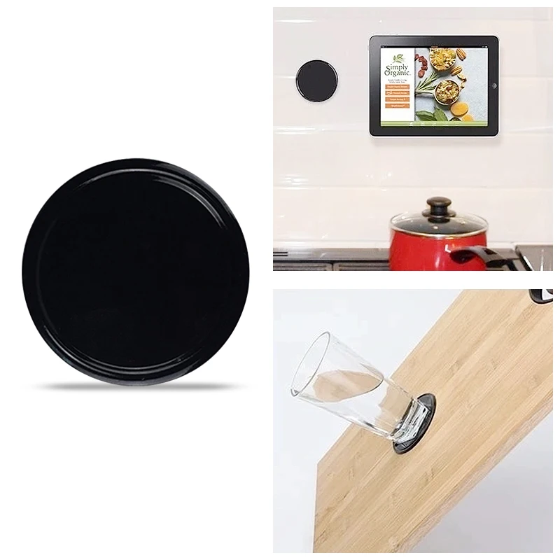 Hot car accessories pu gel sticky round shape washable anti-slip mats non slip pad