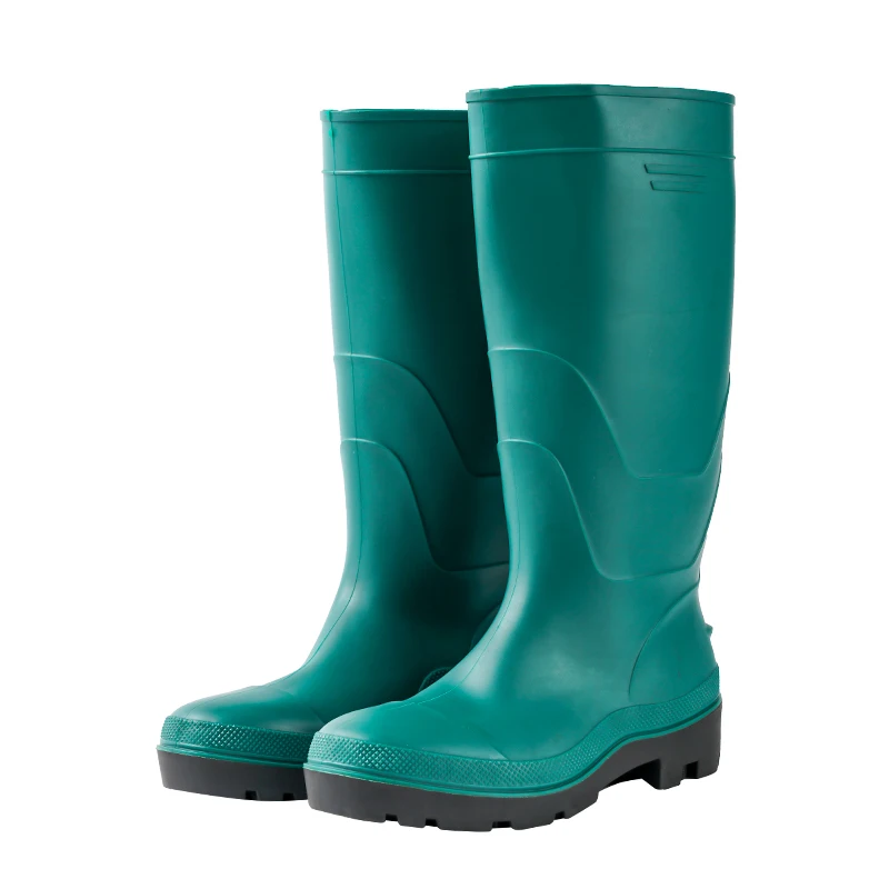Style PVC Portable Safety Rain Boots without Steel Toe Italy RB108 Green Knee Boot Rubber Customized 1.8-2kg CE EN 20347