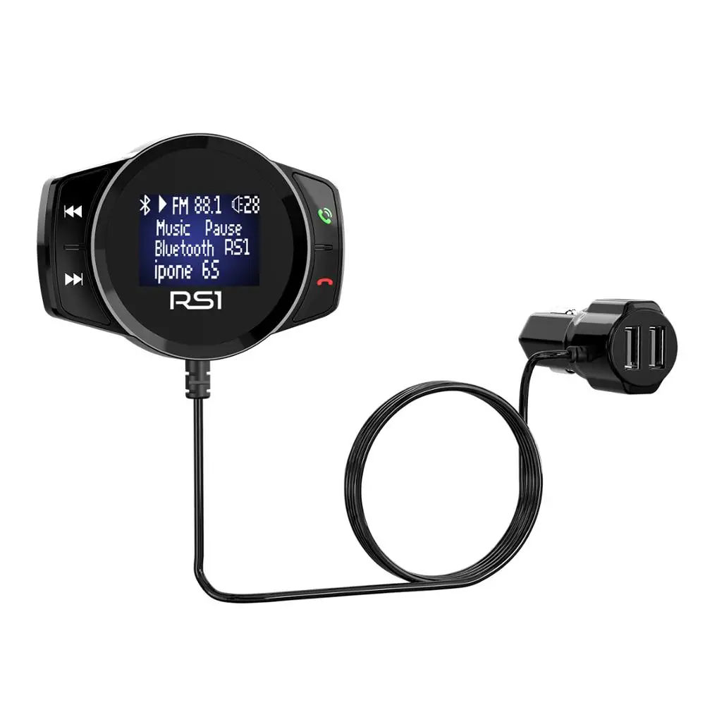 
Hot Sale BT Car Kit FM Transmitter Car Charger MP3 Player Dual USB Micro SD TF Music Playing 