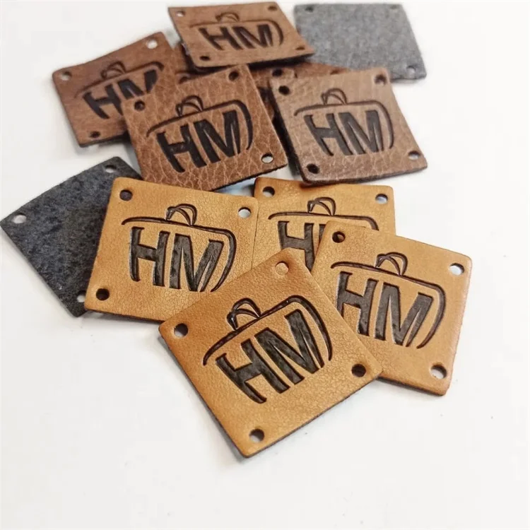 Laser Engraving Logo Custom Leather Patch For Caps Hats