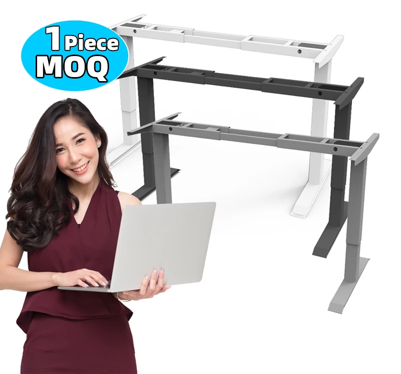 Wholesale Low Price Electric Dual Motor Height Adjustable Desk Standing Office Desk Frame in Stock