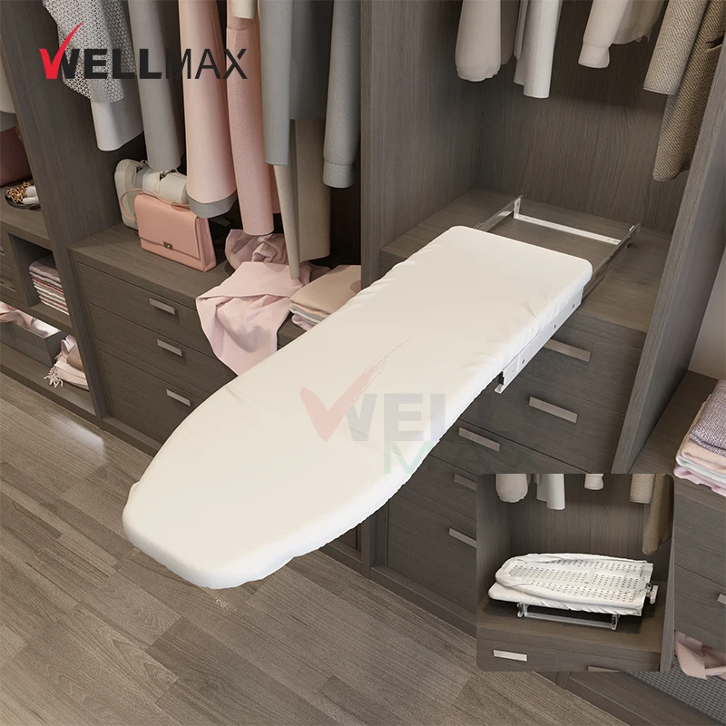 WELLMAX шкаф для одежды выдвижной железный стол хранения с крышкой Складные Настенные Гладильные доски