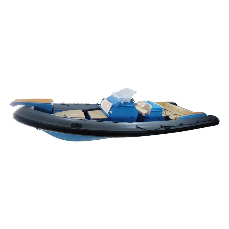 New fashion Factory RIB860 Heavy Duty 12 people Aluminum Hull PVC/Hypalon RIB Boat With Sunshade Console and   motor