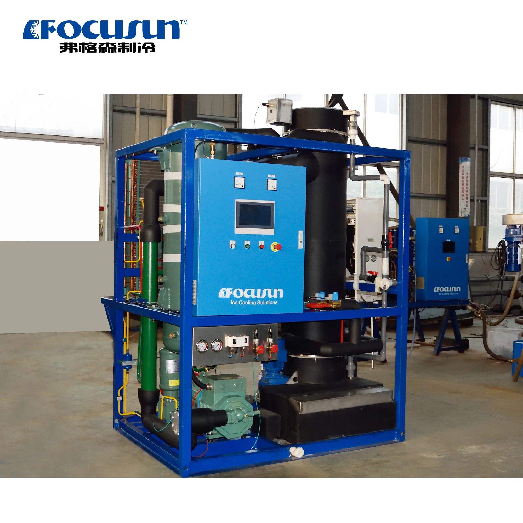 Industrial edible ice tube maker machine 6 ton-day Water-cooled high efficiency  Tube ice maker machine