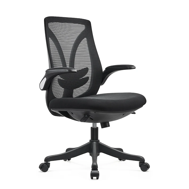 Modern Meeting Room Swivel Task Chair Conference Flip-up Armrest Office Chairs For Staff Use