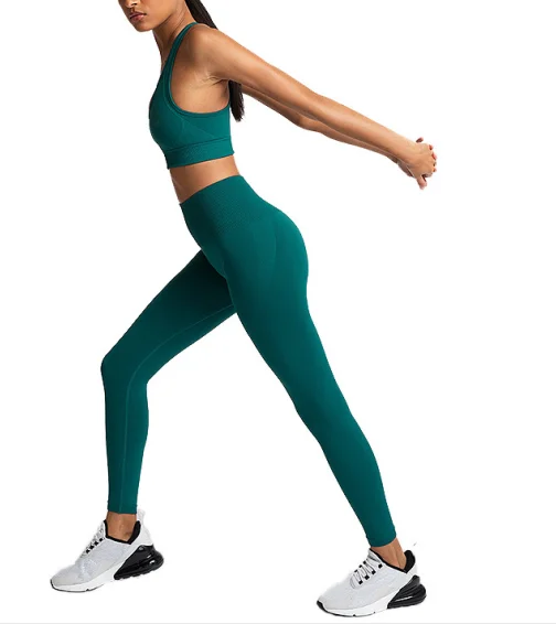 Лидер продаж, Новый Бесшовный высокоэластичный спортивный жилет, комплект для йоги