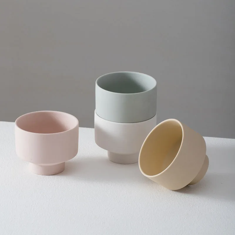 Creative fragrance ceramic candle holder home decoration decorative ceramic candle cup