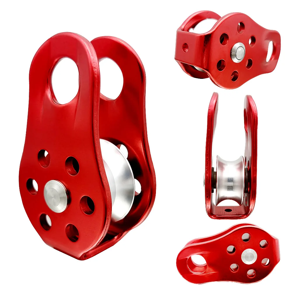 Outdoor rock climbing equipment towing portable goods retarder pulley block aluminium alloy pulley